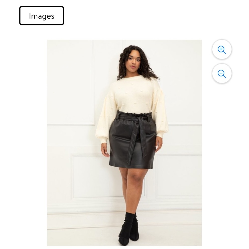 NWT Eloquii Éléments faux leather mini skirt